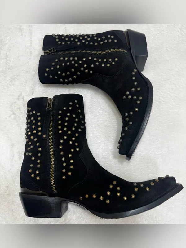 Ariat Siren X Toe Western Boot Black Suede Size 7 - Image 8