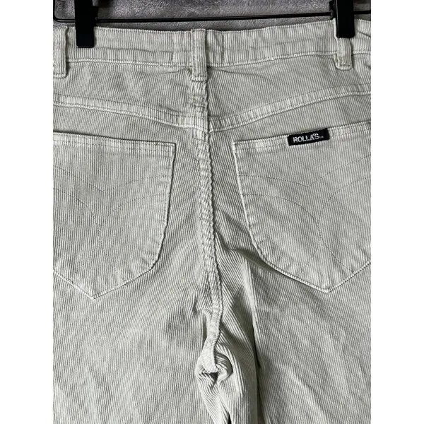 Rolla’s East Coast Flare Corduroy Pants Seagrass Green High Rise Size 27 Y2K - Image 4