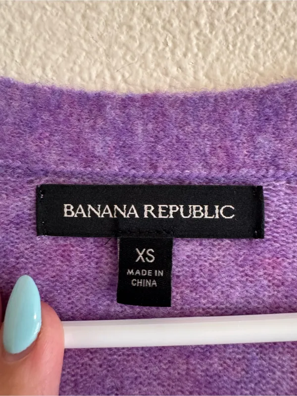 Banana Republic Lavender Open-Front Pocket Cardigan - Image 2