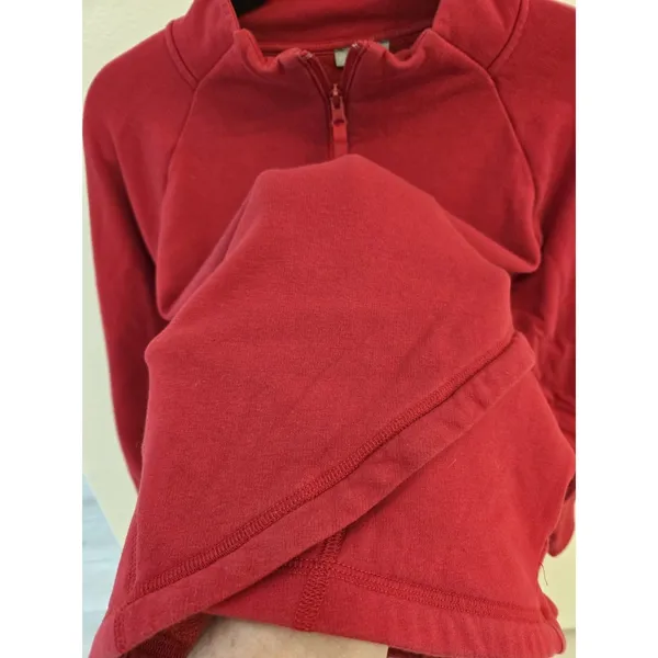 T by Talbots Red Crimson Pullover Sweatshirt Crew Neck Long Sleeve Womens Size L - Image 3