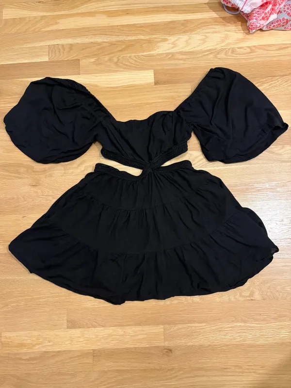 Free People Cross of Sunlight Mini Dress Black Size Small - Image 3