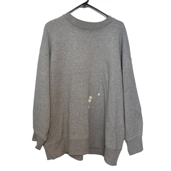 Everlane The ReTrack Oversized Crew Sweatshirt Size L Gray - Image 2
