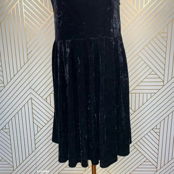 Minkpink Clean Little Black Velvet‎ Dress Sheer - Image 5