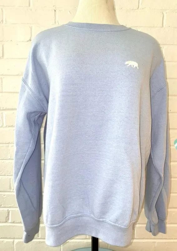 Brandy Melville Erica Light Blue Bear Sweatshirt - Image 3