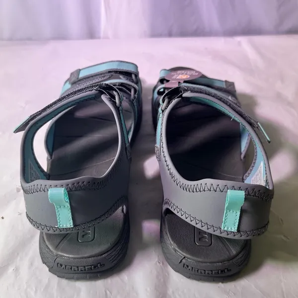 Merrell Women's Teal and Gray Strappy Outdoor Sandals - Image 4