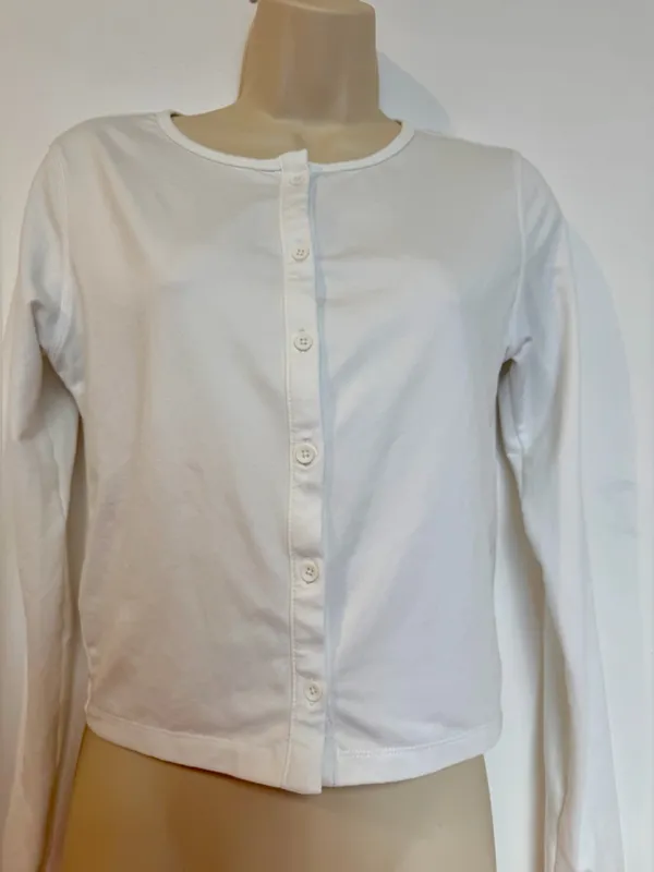 Lot of 2 CRZ YOGA Cloud Jersey Button Cardigans Size S White & Mojave Tan - Image 6