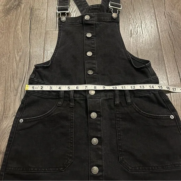 Arizona Jean Co Denim Jumper Dress Overall Jean Black Size Small Grunge Y2K Goth - Image 9