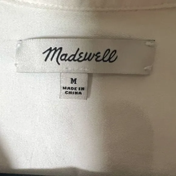 Madewell womens button‎  White Shirt size medium - Image 2