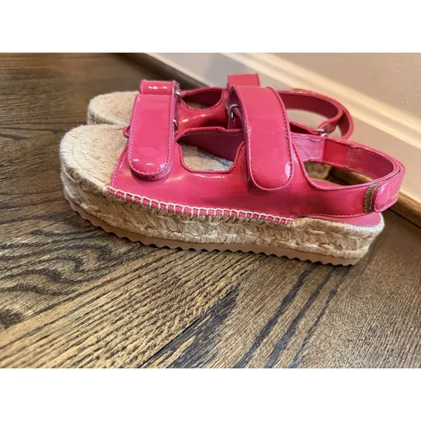 Reformation Trinity Sport Espadrille Patent Leather Hot Pink Sz 7 NEW - Image 3
