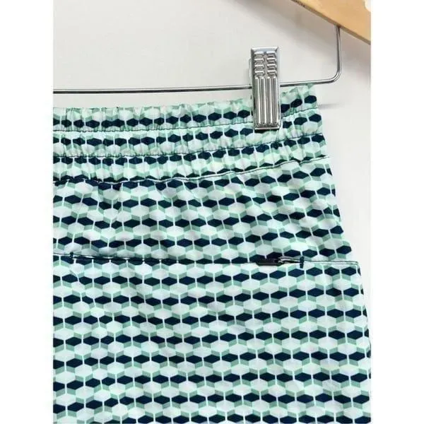 Lady Hagen Size XS‎ Green Navy Geometric Print Athletic Golf Mini Skirt Stripe - Image 6