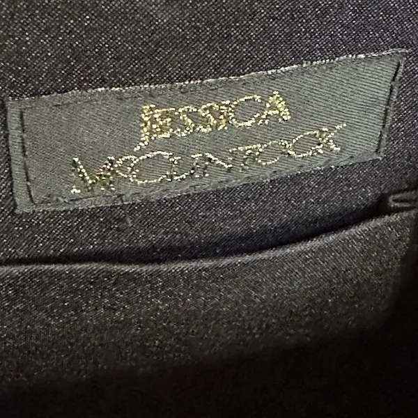 Vintage Jessica McClintock Black Floral Bead Embroidered Evening clutch purse - Image 7