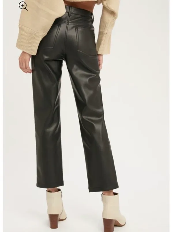 BOUTIQUE LEATHER PANTS Black Size M - Image 2