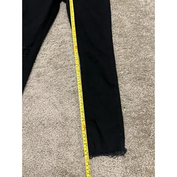 REFORMATION Jeans Faded Black Destroyed Skinny Jeans High Rise Size 25 - Image 12