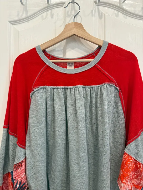 Free people Friday fever patchwork blouse - Image 5