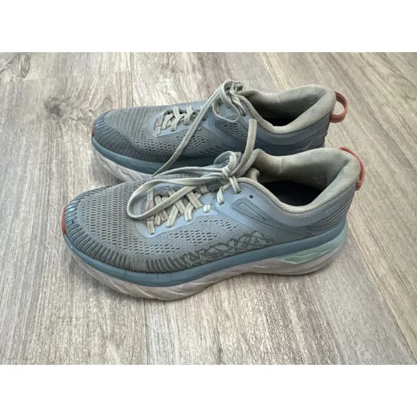 Hoka One One Bondi‎ 7 Blue Fog Black Iris Running Shoes Womens 6.5 - Image 6