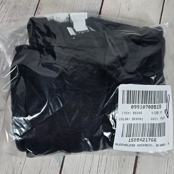 J. Crew Womens Sleeveless Mockneck Top Black BS206 Size M Stretch Knit‎ - Image 8