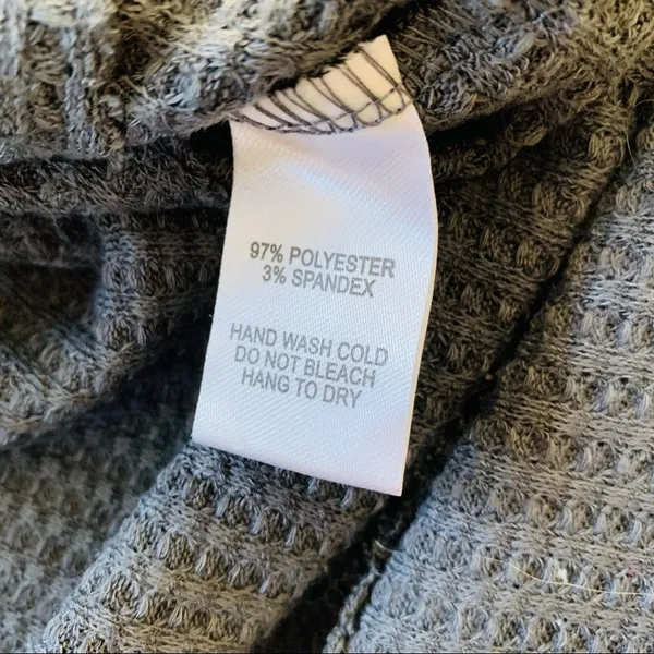 Lulus Chill Time Waffle Knit Long Sleeve Top in Charcoal Grey size M - Image 12
