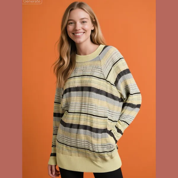 Umgee Pullover Light Weight Long Mesh Sleeve Sweater Size M NWTReg $64 - Image 4