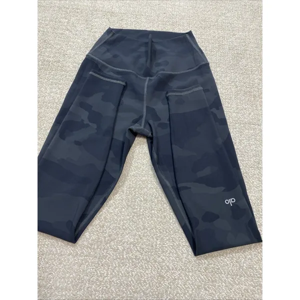 Alo Yoga High Waist Camo Vapor Leggings Black Camouflage Size S - Image 15