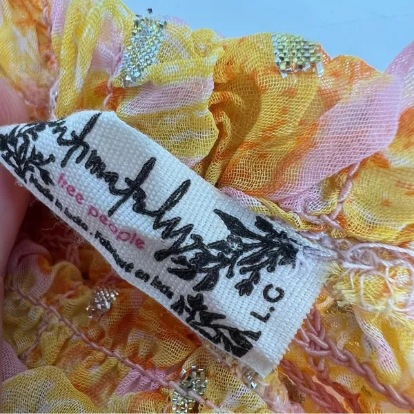 Free People Scrunch‎ It Up Shorts sunset punch sz L - Image 7