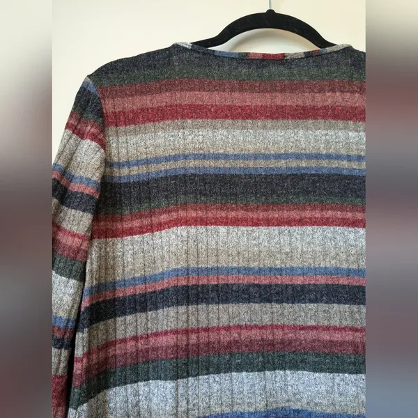 J. Rose Meoimi Knit Dress Flared Trumpet Sleeve Stripes Boho Sz 8P EUC - Image 7