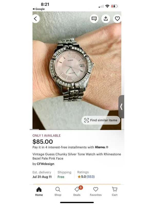 Guess Women's Rhinestone Analog Watch - Quarts - Image 5