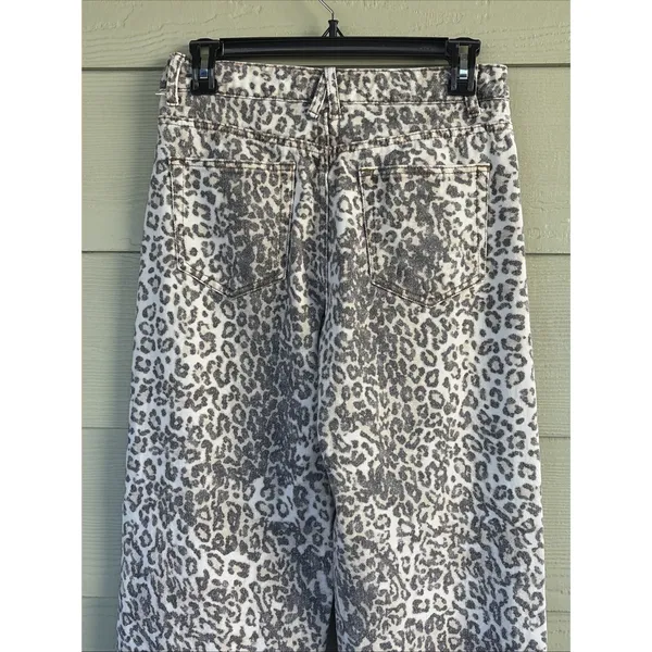 Lioness Leopard Cheetah Animal Print Denim 100% Cotton Jeans Pants Womens XS - Image 8