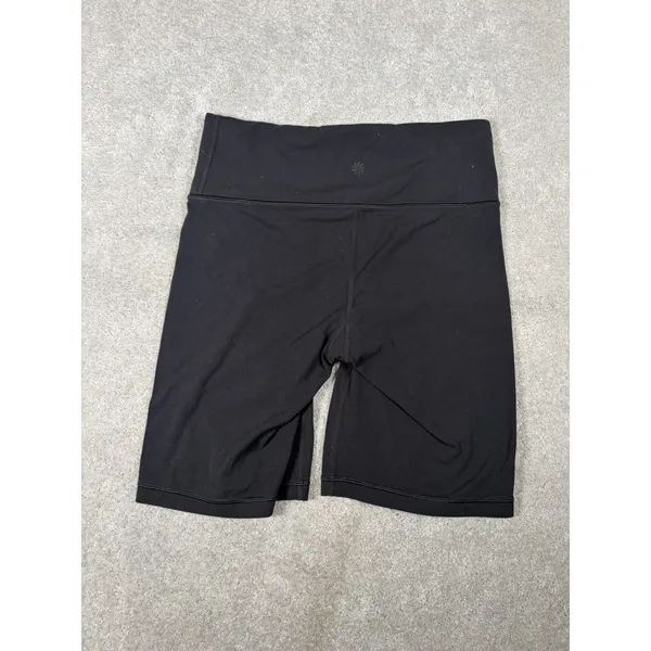Athleta‎ Mid Rise Elation 8in Inseam Athletic Yoga Biker Shorts Small Black - Image 2