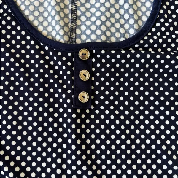 Elegant Black and White Polka Dot Tank Top #057 - Image 7