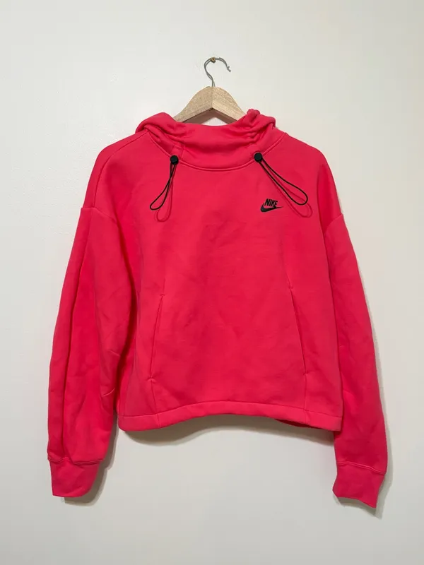 Nike Women's Sportswear Tech Fleece Oversized Hoodie Size Medium Bright Pink - Image 2