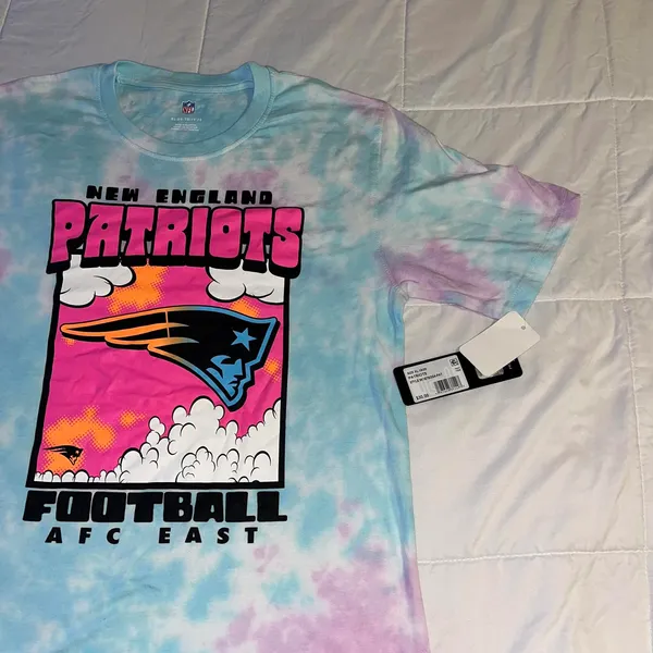 New New England Patriots NFL Football Tie-Dye Graphic T-Shirt Woman’s XL Pats - Image 2