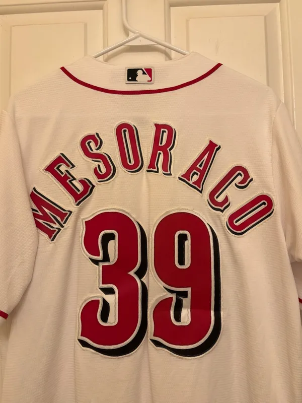 Cincinnati Reds Devin Mesoraco NWT Majestic White Stitched MLB Jersey - Image 3