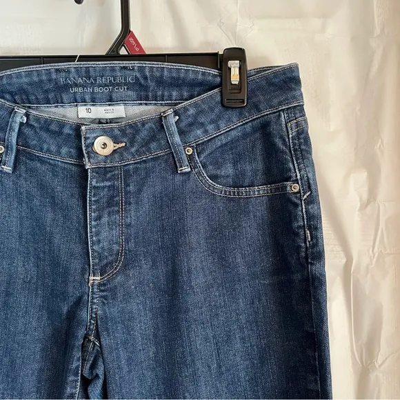 Banana Republic‎ Urban Bootcut Jeans Designer Blue Womens Size 10 Casual Denim - Image 8
