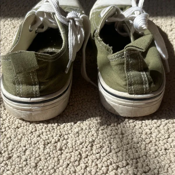 Rue 21 Olive Green Low-Top Canvas Sneakers - Image 5