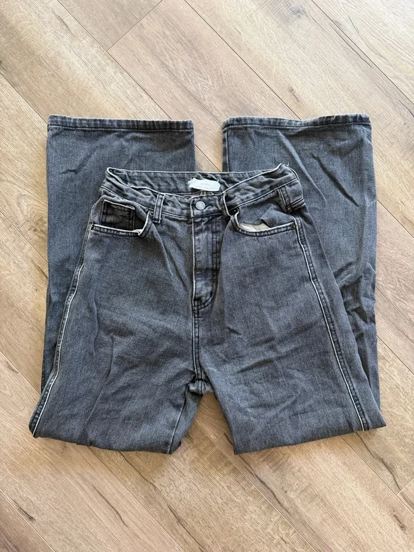 OAK + FORT Black Wash Wide-Leg Jeans - Image 3