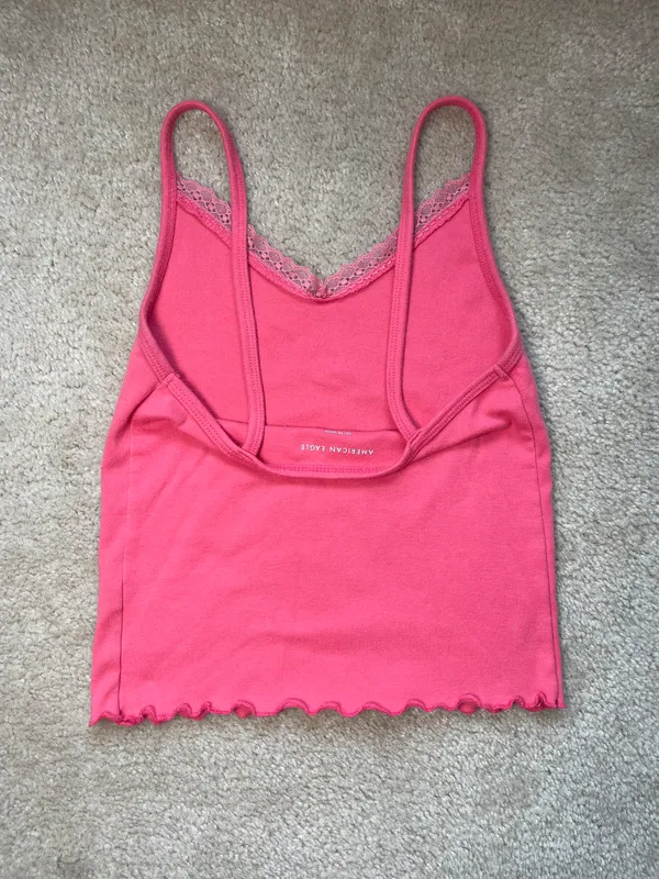 Salmon Ruffled Lace Cami - Image 2