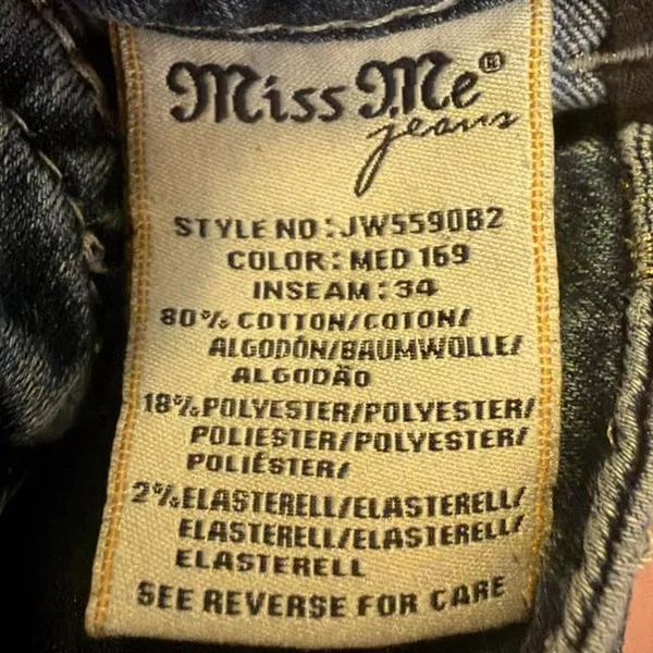 Miss Me Signature Boot Cut Jeans Women’s 30 Medium Wash Low Rise 28” Inseam - Image 3