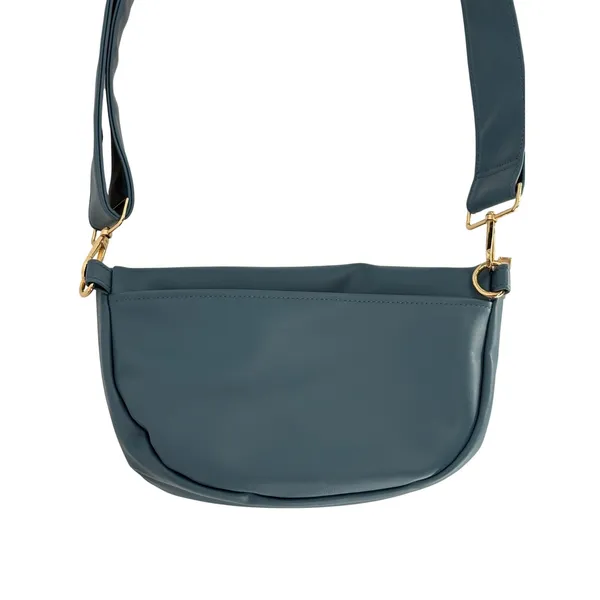 Simply Southern Crescent Sling Bag Blue Faux Leather‎ Crossbody Purse Fanny Pack - Image 8