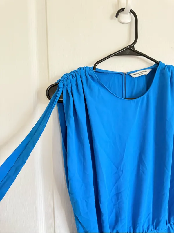 Amanda Uprichard Olympus Mini Dress in Blue - Image 3