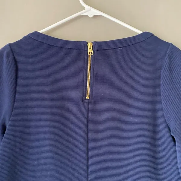 Anthropologie Boden sz‎ 6 blue ribbed cotton mod top - Image 5