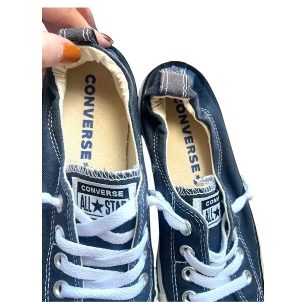 Converse Chuck Taylor All Star Shoreline Navy 7.5 Slip On Sneakers - Image 3