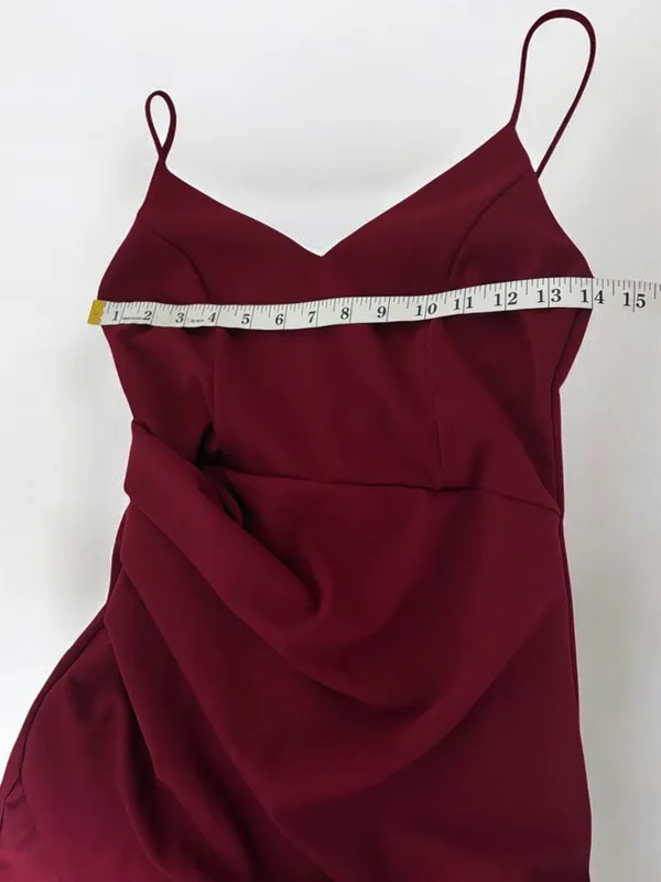 Lulu's Burgundy Midi Pencil Skirt with Front Slit - Image 8