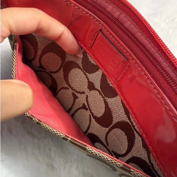 COACH Canvas Signature Wristlet with Card Slots - Image 5