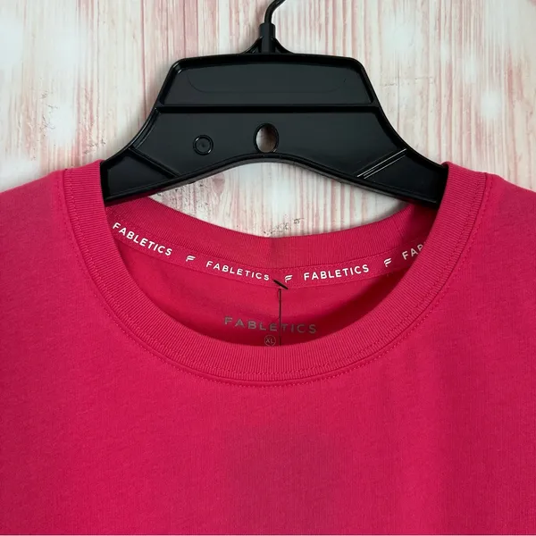 Fabletics Raspberry Fizz Pink 100% Cotton Athletic Tank Top Size XL - Image 5