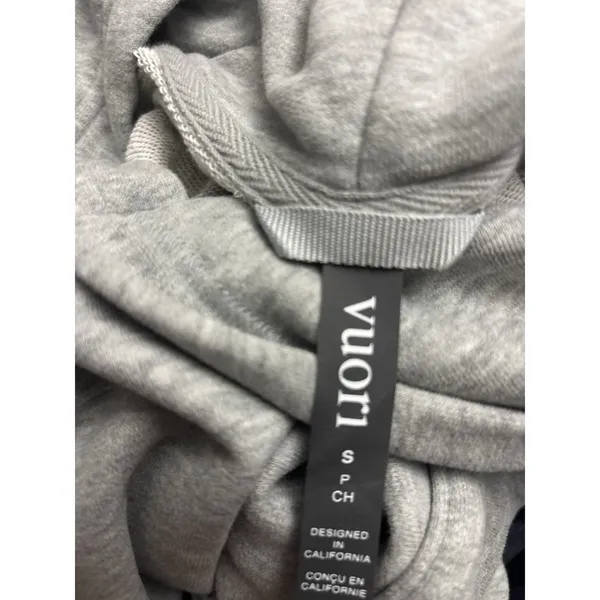 Vuori Women’s Sedona Crop Hoodie Light Heather Grey Size Small New w/tag $118 - Image 5