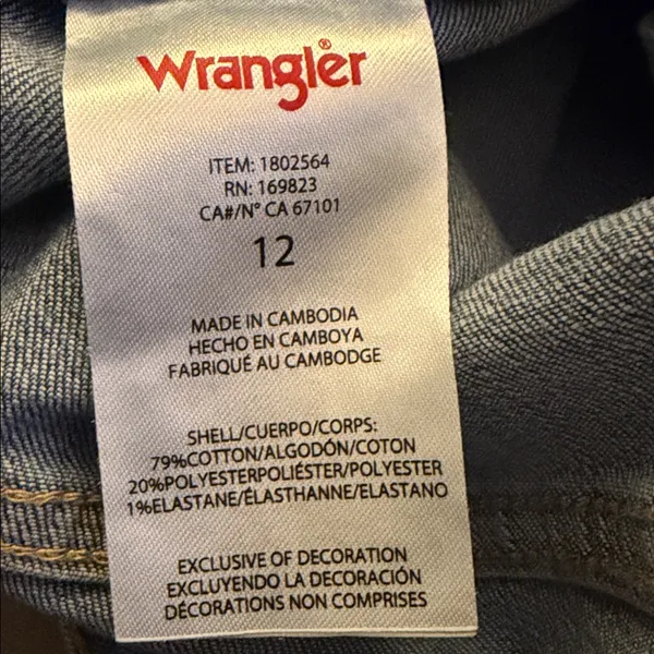 Wrangler High Rise Bootcut Cropped Jeans Blue Denim Size 12 - Image 7