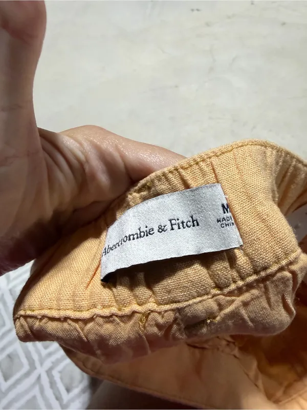 Abercrombie & Fitch NWT Peach Linen BLend Shorts medium - Image 7