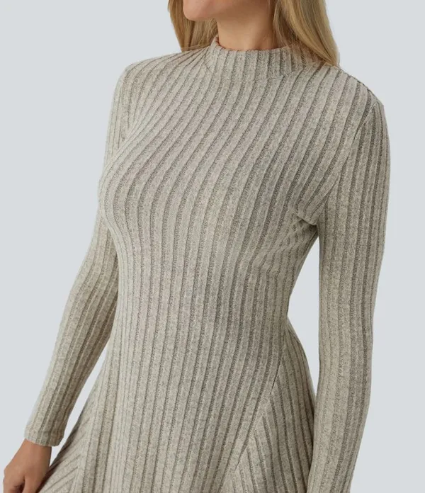 Halara Grey Knit Sweater Dress - Image 3
