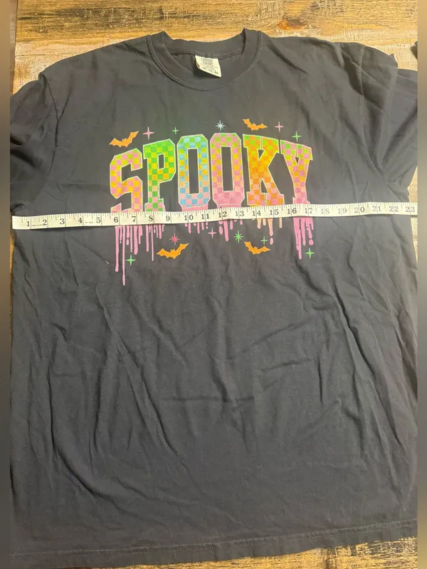 Comfort Colors Black Long-Sleeve 'Spooky' Graphic Tee - Image 5