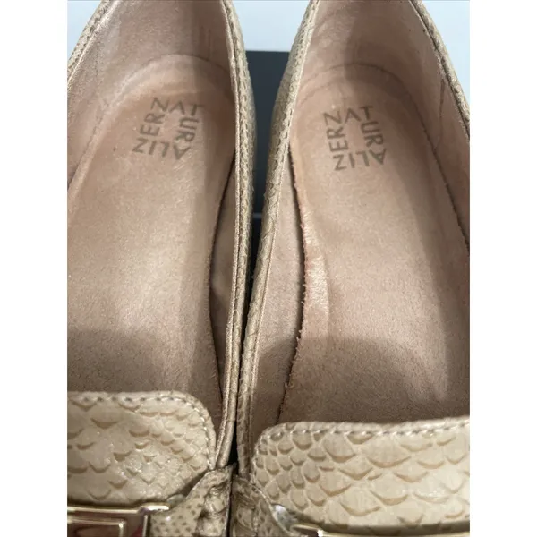 Naturalizer Gadget‎ Taupe snakeskin loafers 9 1/2 M women's - Image 6
